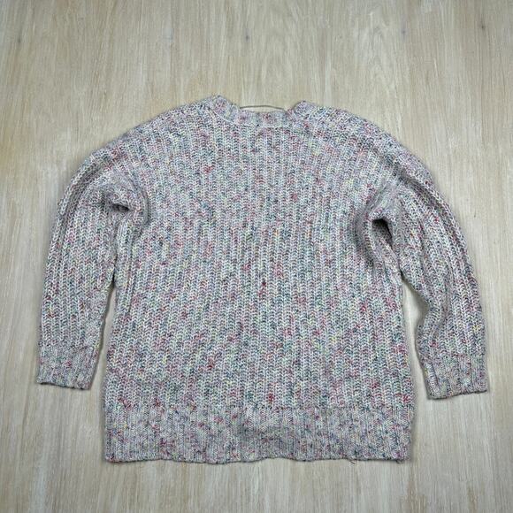 Torrid Multicolored Button Front Long Sleeve Chunky Knit Cardigan Sweater 0X - Picture 11 of 15